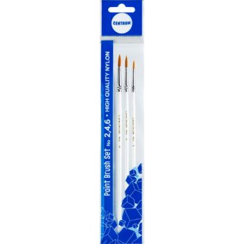 Artistic brushes set of 3pcs Nr 2,4,6 (round shape, nylon) /PVC packing