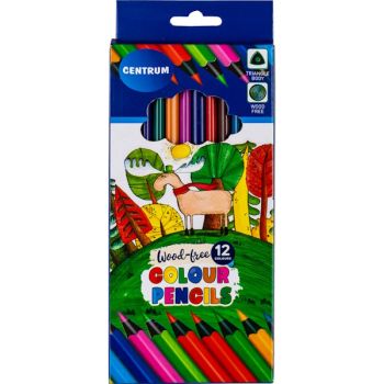 Color pencils plastic 12col. "Girafe" long size, triangle 
