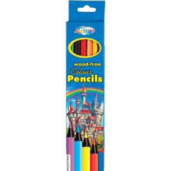 Color pencils plastic 6col. "Castle" long size /paper box