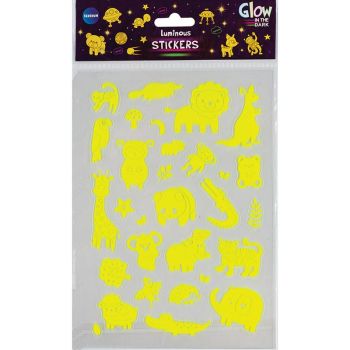 Luminous Decoration stickers 23x30mm &20x35mm PVC ZOO