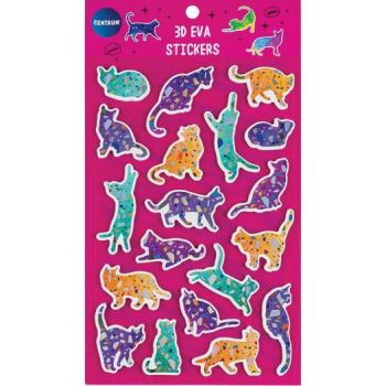 Magnet stickers diam.13mm 24pcs PVC (sheet size 95x65mm) CATS