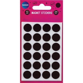 Magnet stickers diam.13mm 24pcs PVC (sheet size 95x65mm)