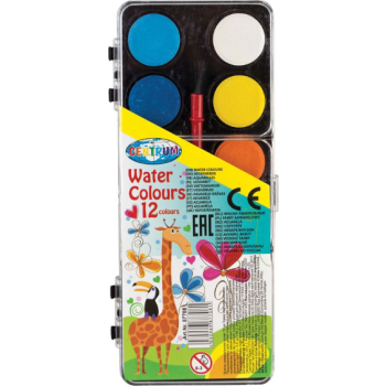 Water colours dry cake 12 colors GIRAFFE