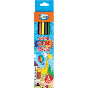 Colour pencils plastic 6col. triangle
