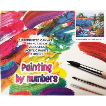 Acrylic paints & canvas pictures painting by number VILLAGE 40x50cm