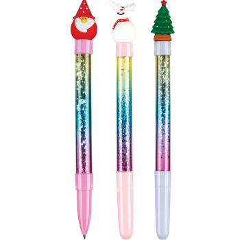 3 Pieces Ball pen "CHRISTMAS" blue ink 0.7mm