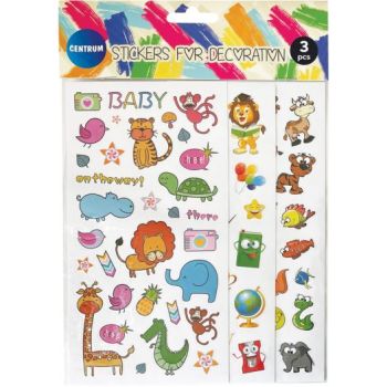 Decoration stickers paper 15x10mm &30x15mm (sheet size 19x10cm) ANIMALS