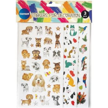 Decoration stickers paper 15x10mm &30x15mm (sheet size 19x10cm) FARM ANIMALS