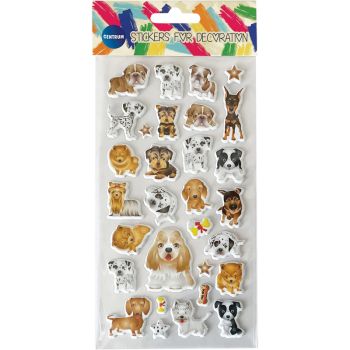 Decoration stickers Puffy 23x30mm &20x35mm (sheet size 19x10cm) DOGS
