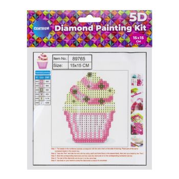 Diamond mozaic "CUPCAKE" 15x15cm - SPECIAL OFFER