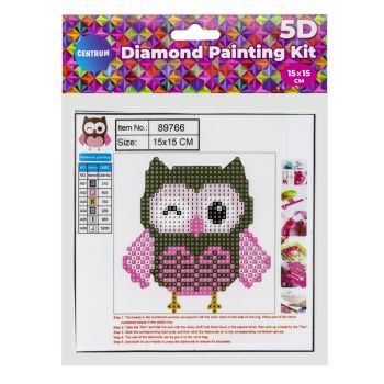 Diamond mozaic "OWL" 15x15cm - SPECIAL OFFER
