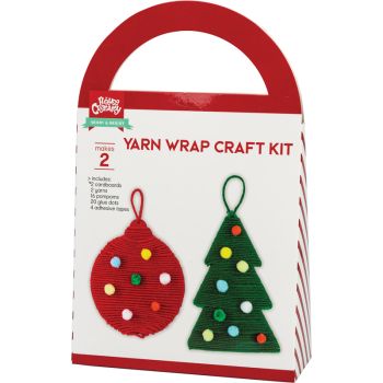 YARN WRAP CRAFT KIT "Christmas tree toy" 14x5cm 