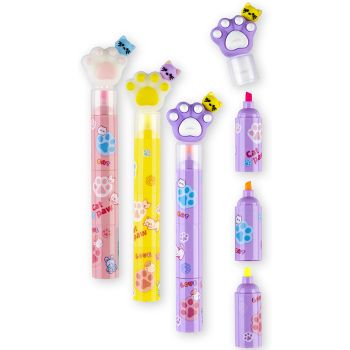 Text marker chisel tip "3 in1 CAT PAW“ w/lead sections 1-4mm (assorted colours)