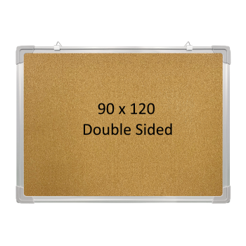 Cork Board Double Sided  90x120cm  With Aluminum Frame