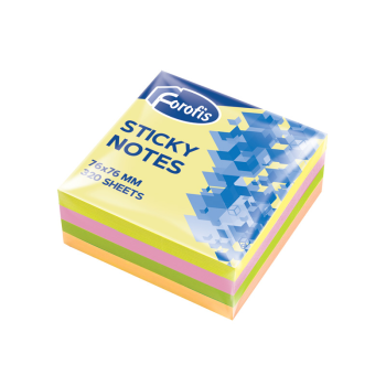Stick notes FOROFIS 76x76mm 320sheets 4 neon colors