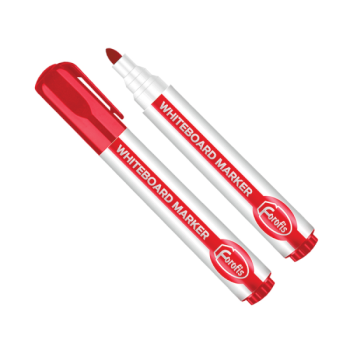 Whiteboard marker red bullet tip (PP)