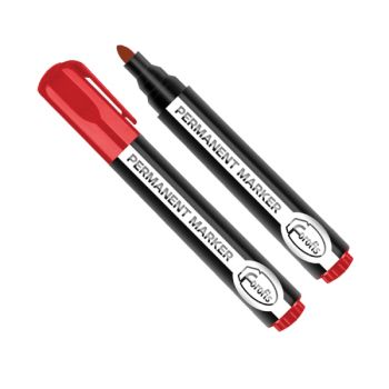 Permanent marker RED bullet tip