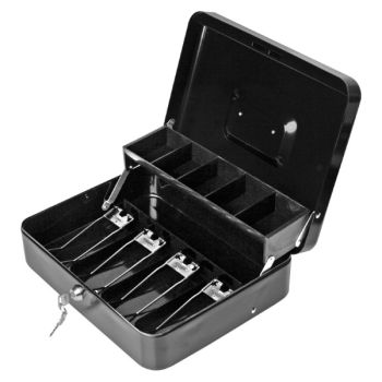 Cash box 30x24x9cm two level metal - SPECIAL OFFER