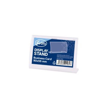 L-shaped Curved Card Stand, Name Card Size, Clear - Hard Acrylic  90x55mm