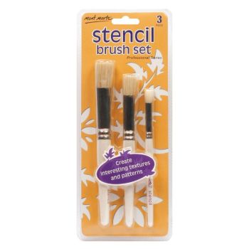 Stencil  Brush Set  3 pieces - Mont Marte