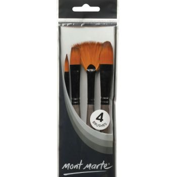 Acrylic Gallery Brush Set 4 pcs  - Mont Marte 
