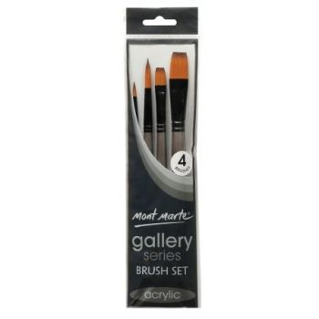 Gallery Series 4 piece Acrylic Brush Set  - Mont Marte 