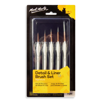 Detail & Liner Brush Set Signature 5pieces - Mont Marte