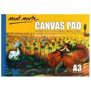 Canvas Pad  A3  10 Sheets - Mont Marte