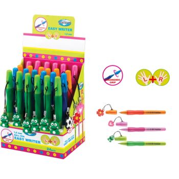 Ball pen EASY WRITER (ergonomic grip) with pendant blue ink