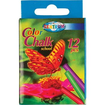 Color School chalk colour 12pcs length 80mm, diam.7.5mm /paper box