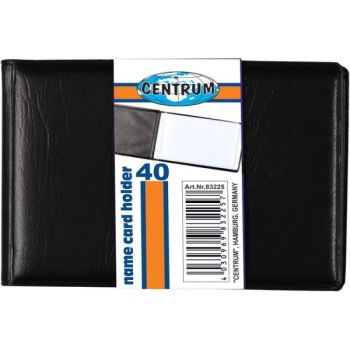 Name card holder 1-line (40inner card) black PVC /OPP bag