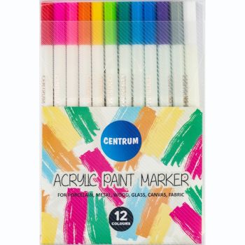 Acrilic paint markers set 12col.