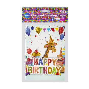 Diamond greeting cards 13x18cm  with envelopes (2pcs)  -SPEIAL OFFER