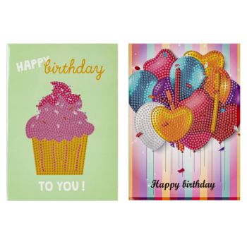 Diamond greeting cards 13x18cm   with envelopes (2pcs)- SPECIAL OFFER