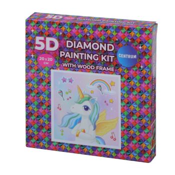Diamond pictures canvas 20x20cm with wood frame UNICORN - SPECIAL OFFER