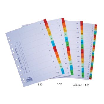Numbered  Paper Divider A4 Color 1-10 PREMIER  