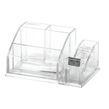 Acrylic Desk Organiser With Tape Dispenser