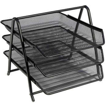 Metal Mesh Letter Tray 3pcs set