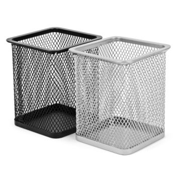 Square Pencil cup Metal Mesh 