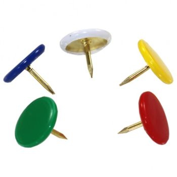 Thumb Pins Assorted Colour (pack of 100pcs)  