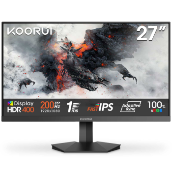 KOORUI GAMING MONITOR 27″ FHD IPS 200Hz 1MS HDMI/DP 3YW G2711P