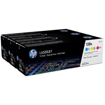 HP LASER TONER 128 TRI-PACK (CYAN,MAGENTA,YELLOW) - SPECIAL OFFER