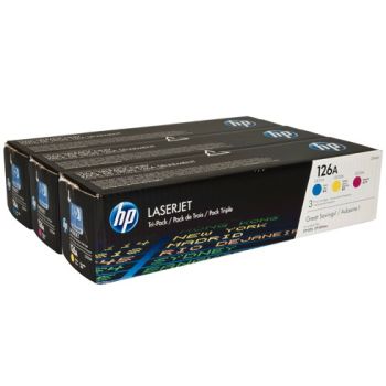 HP LASER TONER 126A TRI-PACK    (MAGENTA,CYAN,YELLOW)  -  SPECIAL OFFER