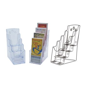 A4 1/3  Acrylic Stand  220x110cm   4Compartments - SPECIAL OFFER