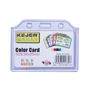 Acrylic Card Name Badge 55x85mm Transparent Clear - Horizontal