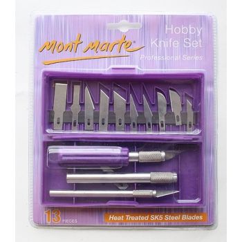 Hobby Knife Set 13pcs   - Mont Marte