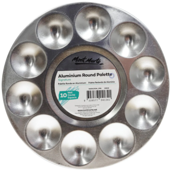 Aluminium Round Palette Signature 10 Well   - Mont Marte