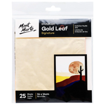 Imitation Gold Foil    14x14cm 25Sheets  - Mont Marte
