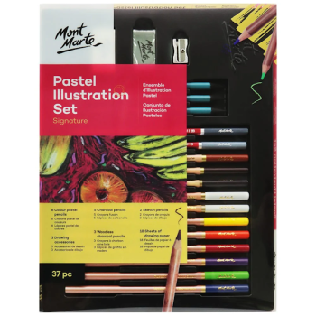 Colour Pastel Illustration Set Signature 37pieces - Mont Marte