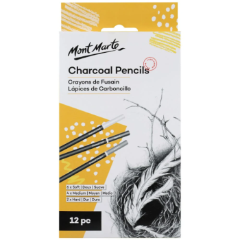 Charcoal Pencils  12pcs Set  - Mont Marte